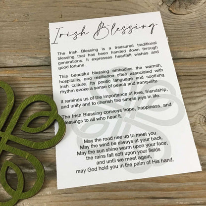 🍀Irish Blessings Four Leaf Clover Story Card Ornament