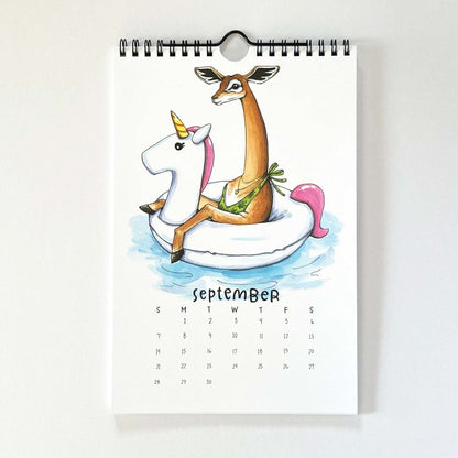 👙2025 Swimsuit Animals Watercolor Wall Calendar