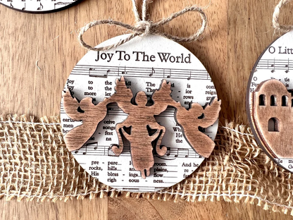 ✨Music Sheet Nativity Ornament
