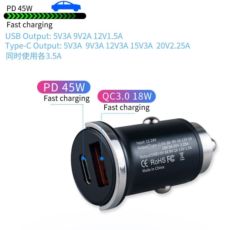 Multi Compatible 100W Fast Charging Car Charger