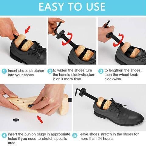 Wooden Shoe Stretcher (2 WAYS stretch)