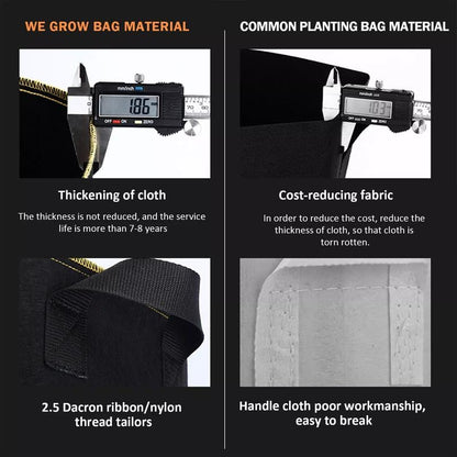 5/7/10Gallon Potato Planting Growing Thickened Nonwoven Plant Fabric Pot Nursery Bags for Home Gardening