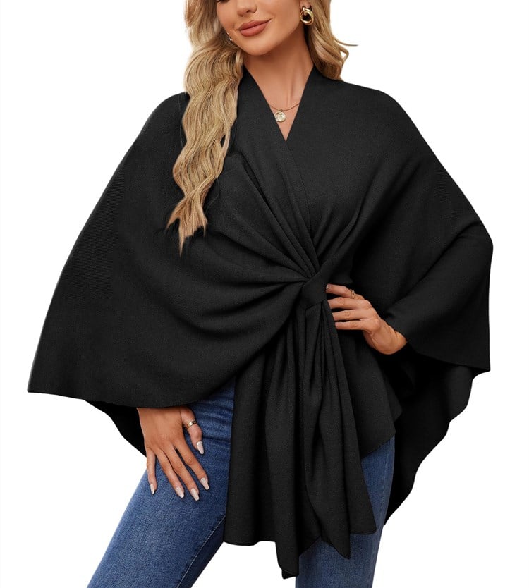 💥Last Day Promotion 49% OFF💥💕Elegant Shawl Wraps Soft Open Front Poncho Sweater💃💃