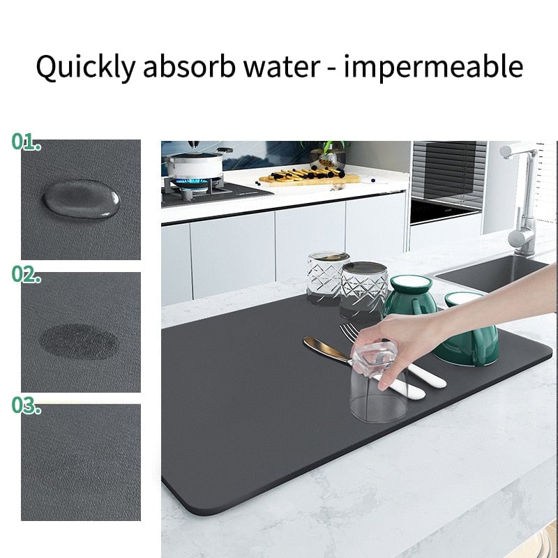 2023 New Kitchen Super Absorbent Draining Mat