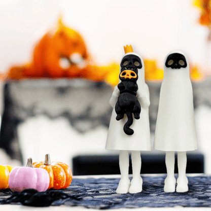👻3D printed Halloween Ghost and Cat Figurines🐈‍⬛