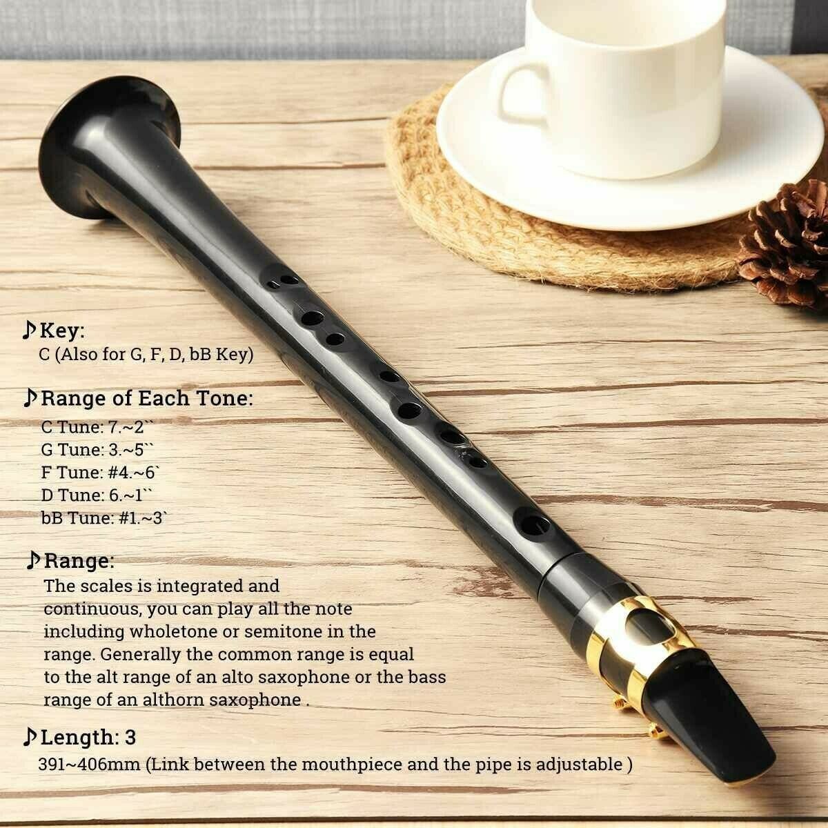 🎶Key of C Two Octave Range Pocket Travel Saxphone