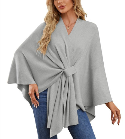 💥Last Day Promotion 49% OFF💥💕Elegant Shawl Wraps Soft Open Front Poncho Sweater💃💃