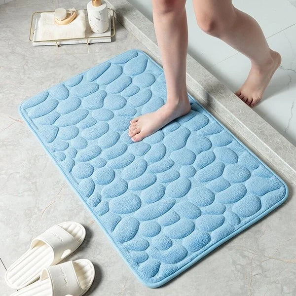 💥Hot Sale 48% OFF💥Cobblestone Embossed Bathroom Bath Mat