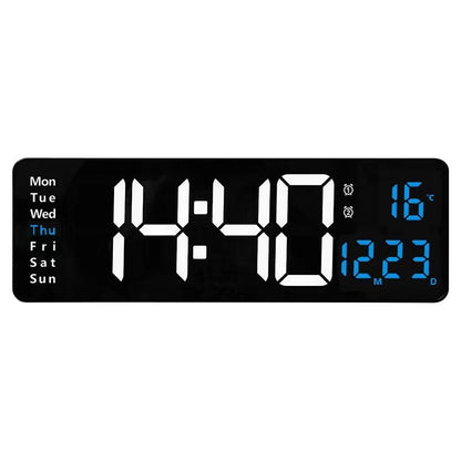 8.67''/16" Digital Wall Clock with RGB Color Changing Remote Control