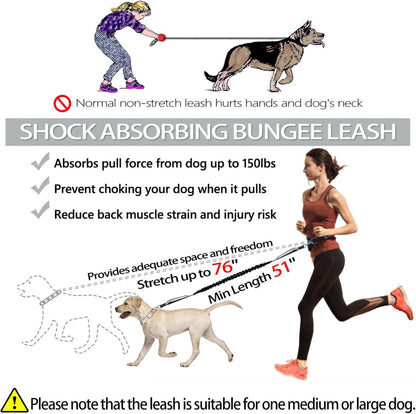 🔥Mother's Day Sale -Hands Free Dog Leash with Zipper Pouch