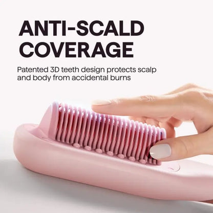 Pro Steam Straightener Brush-Ultimate Hair Hydration and 3X Faster Straightening