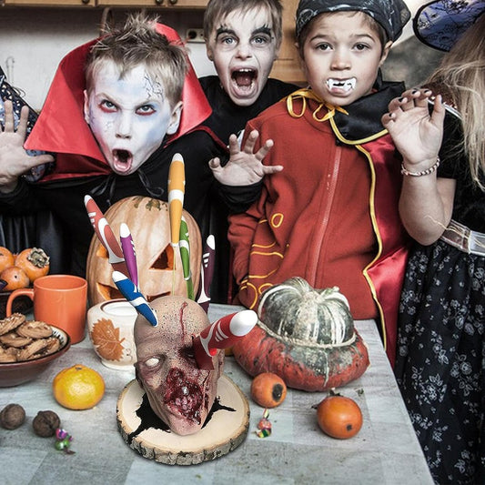 🔥Halloween Multipurpose Human Head Insert Mat Porous Character Horror Atmosphere