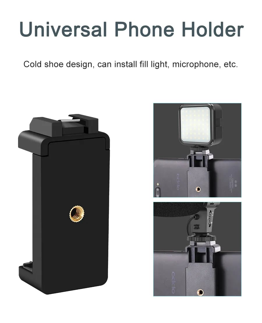 Professional Live Video Mobile Phone Photography Set with Fill Light Microphone Tripod