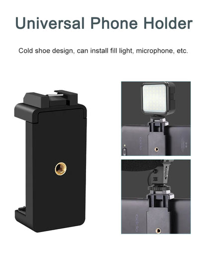 Professional Live Video Mobile Phone Photography Set with Fill Light Microphone Tripod