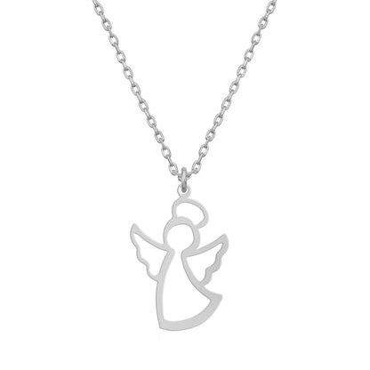 🔥Handmade 24K Gold Guardian Angel Charm Necklace - Ready to Ship