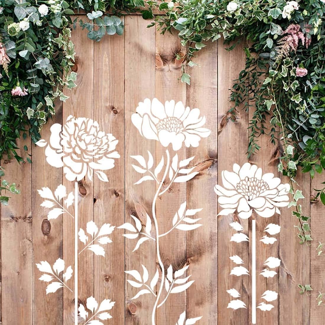 ✨LAST DAY 49% OFF💐Garden Fence Large Flower Stencils🌻DIY Decoration