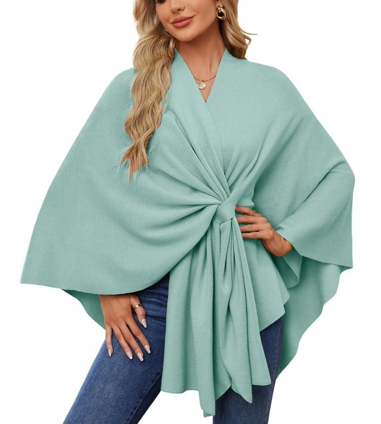 💥Last Day Promotion 49% OFF💥💕Elegant Shawl Wraps Soft Open Front Poncho Sweater💃💃