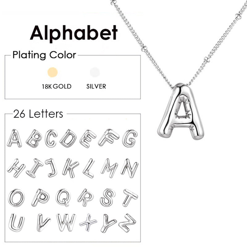 🔥Summer sale🎁⏰Bubble Letter Necklace