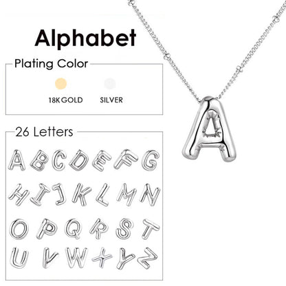 🔥Summer sale🎁⏰Bubble Letter Necklace