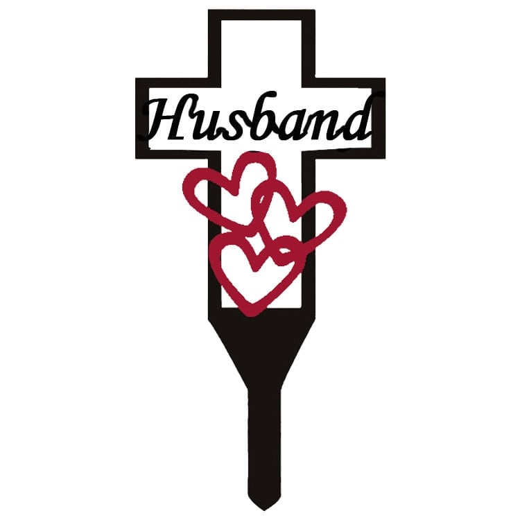 💖Cemetery Memorial Cross Stake for family member