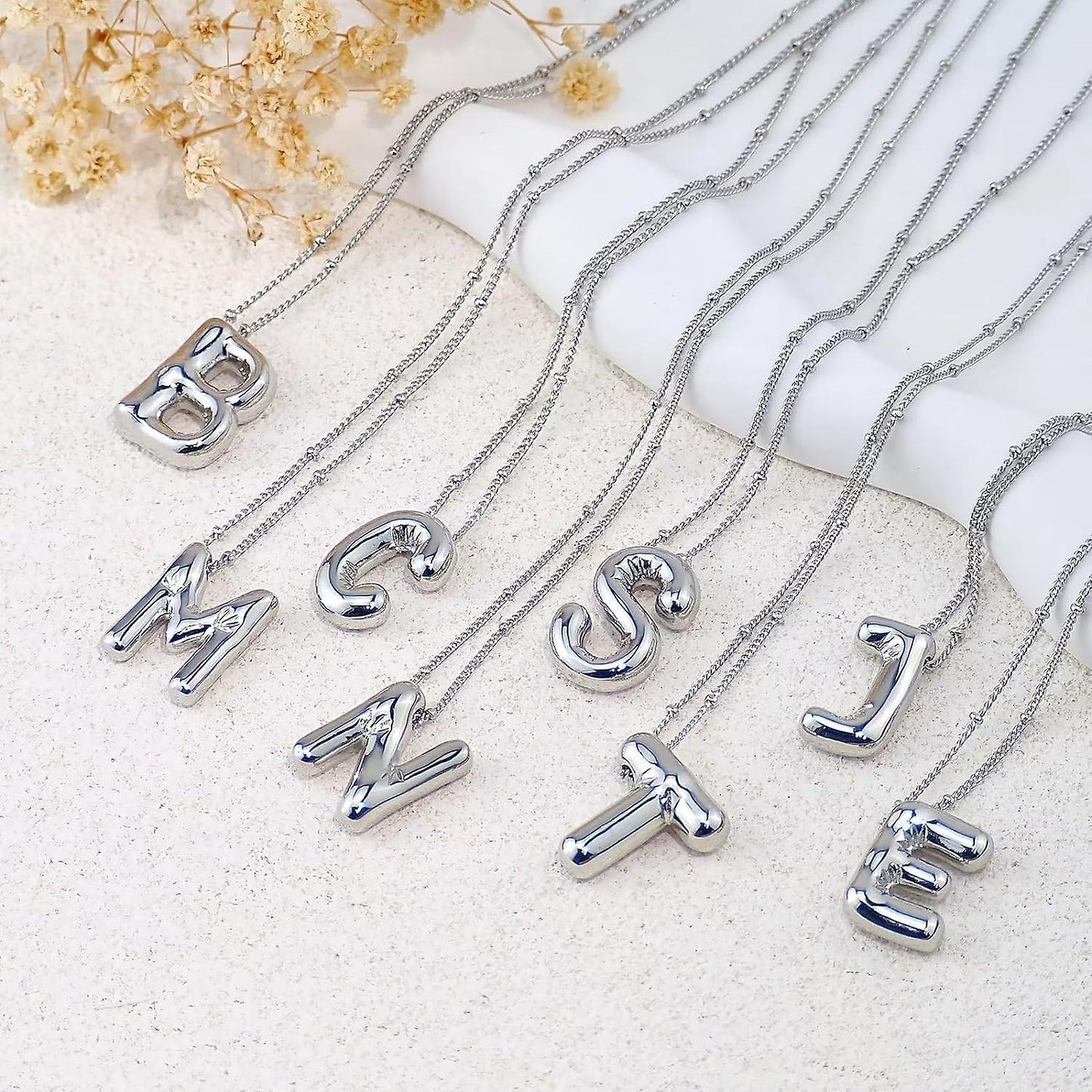 🔥Summer sale🎁⏰Bubble Letter Necklace