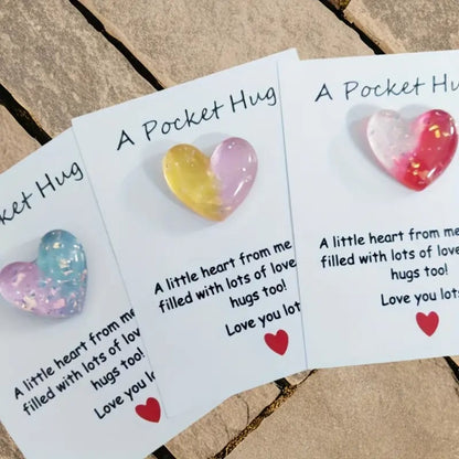 🌈🩷Exquisite Pocket Hug Heart with Greeting Cards