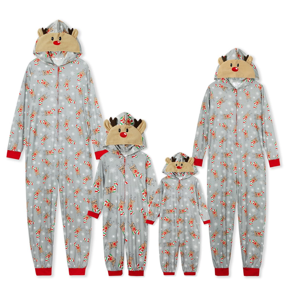 🎁Christmas Family Matching Hoodie Pajamas Reindeer Romper Long Sleeve