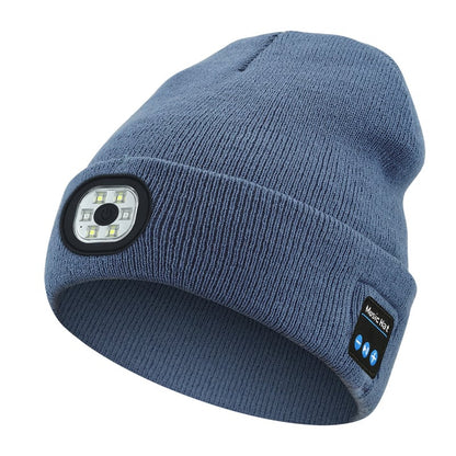 ❄️Winter— Gift Bluetooth Beanie with LED Headlight and Removable Speakers