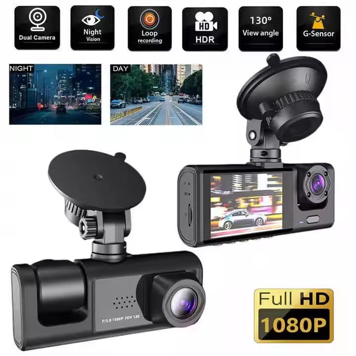2-Inch Screen Wifi Link 1080P HD Dashcam with Night Vision 2/3 Lenses