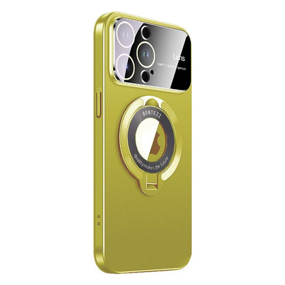 📱MagSafe iPhone Case with Integrated Stand and Large Window Design