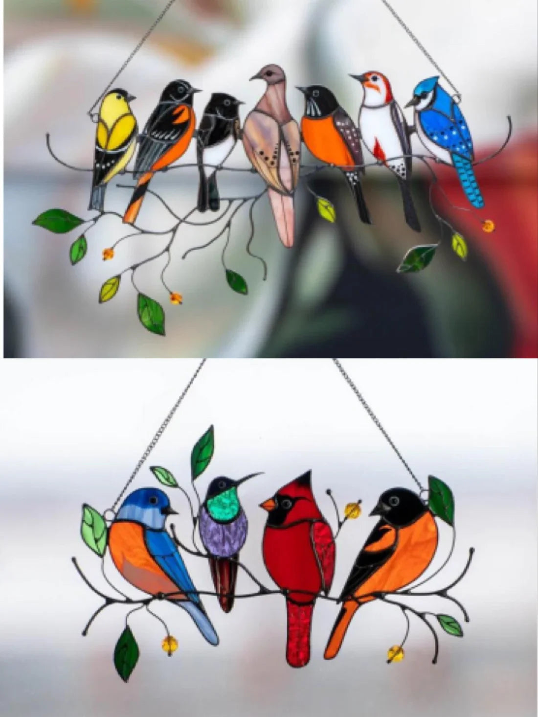 🔥 BIG SALE - 49% OFF🔥The Best Gift-Birds Stained Window Panel Hangings🎁