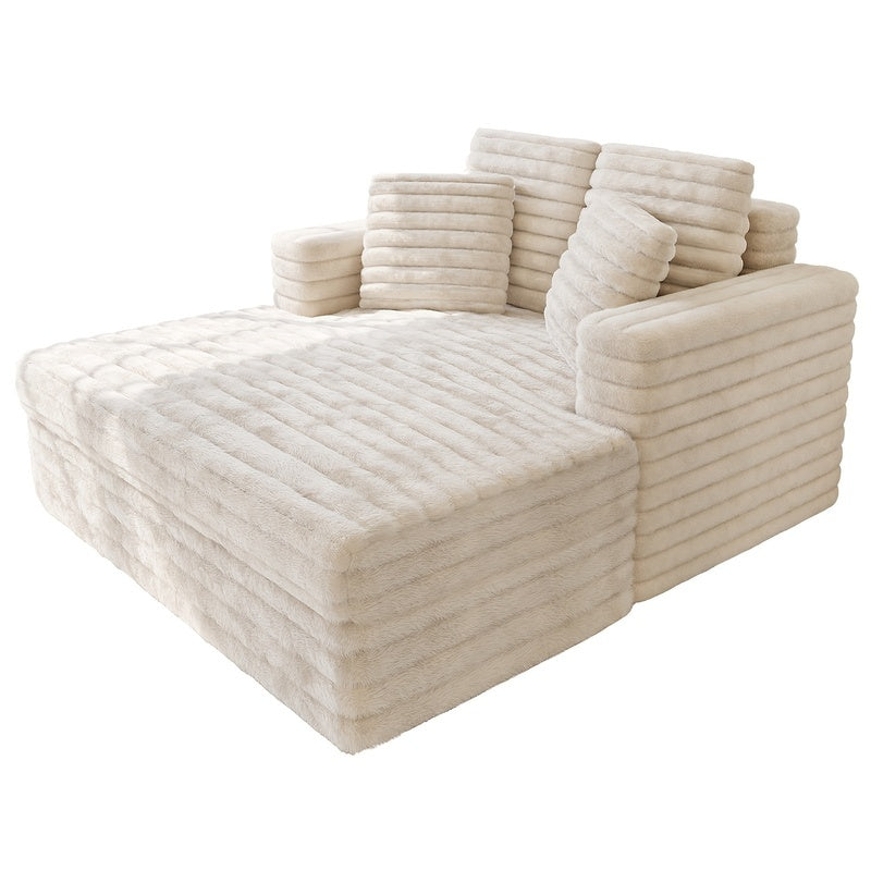 Plush Sleeper Chaise Lounge