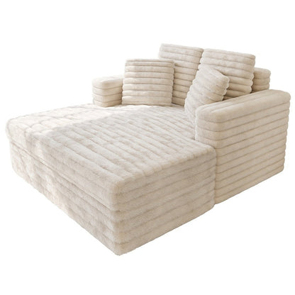 Plush Sleeper Chaise Lounge