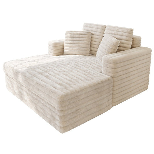 Plush Sleeper Chaise Lounge