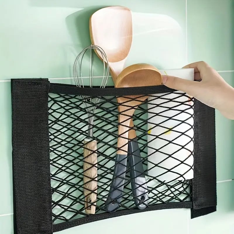 🌸Plastic Bag Storage Mesh Bag (With velcro strip)