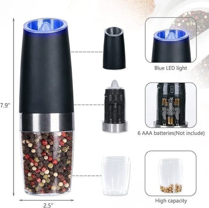 🔥BUY MORE SAVE MORE🔥Automatic Electric Gravity Induction Salt & Pepper Grinder