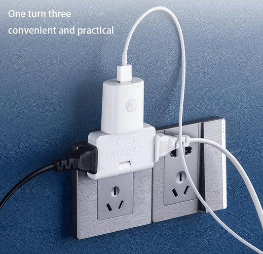 🔥Rotatable Socket Converter One In Three 180 Degree Extension Plug