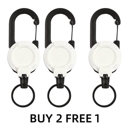 Outdoor Automatic Retractable Wire Rope Luya Tactical Keychain