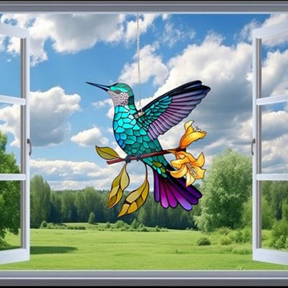 💥LAST DAY 70%OFF💥 - 💖Hummingbird Suncatcher Colorful Ornament Window Hanging