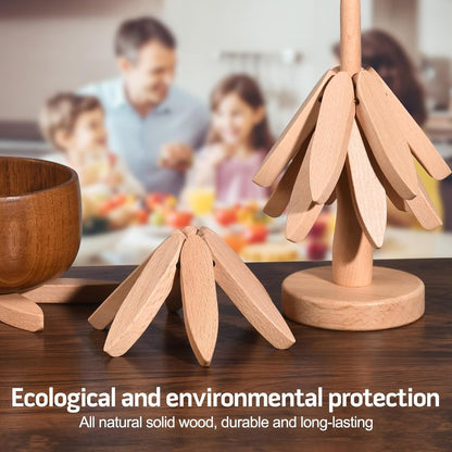 💥49% OFF🌲Wooden Tree Shape Trivet Set for Hot Dishes