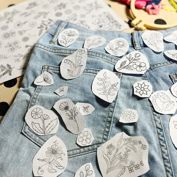 ⏰Last Day 48% OFF -🌼 Water Soluble Patterns for Embroidery