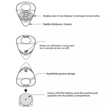 ✨2025 New Arrival✨2-in-1 Guitar Picks-Acoustic Guitar Tuner