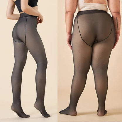 🔥 Last Day 49% OFF🔥Translucent Warm Lined Elastic Tights🥻