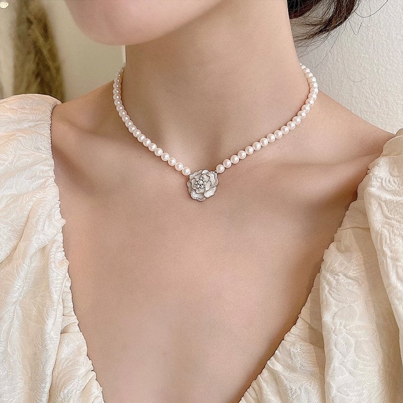 🔥LAST DAY 49% OFF-💗elegant pearl camellia necklace