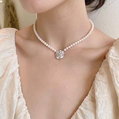 🔥LAST DAY 49% OFF-💗elegant pearl camellia necklace