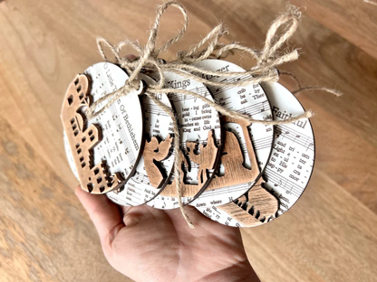✨Music Sheet Nativity Ornament