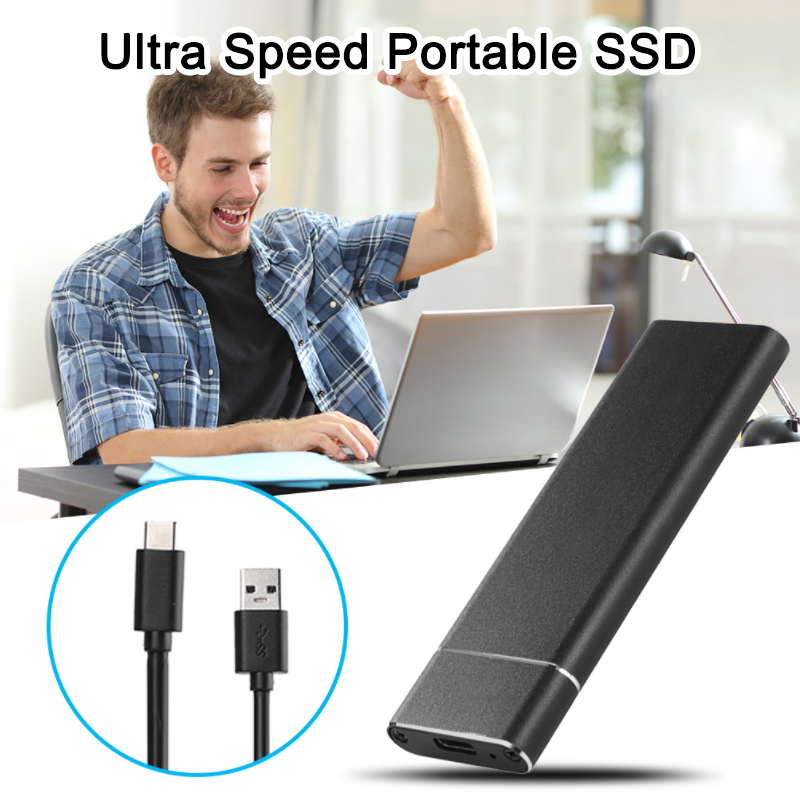 16TB/8TB/4TB/2TB Ultra Speed External SSD - Portable & Large Capability Mobile Solid State Drive for Laptops Desktop