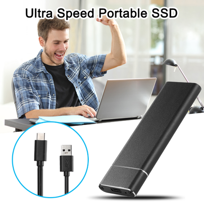 16TB/8TB/4TB/2TB Ultra Speed External SSD - Portable & Large Capability Mobile Solid State Drive for Laptops Desktop