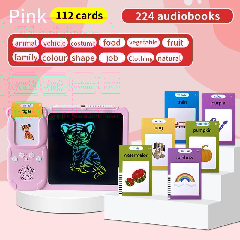 🔥LAST DAY 49% OFF🔥Early Education Card Camera 8.5-inch Handwriting Pad Integrated Machine Children's English Learning, Painting and Puzzle Toy