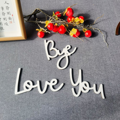 Wooden Wall Hanging Sign Decoration - No Wall Damage